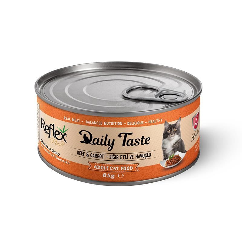 Reflex Daily Taste Sığır Etli Havuçlu Konserve Kedi Maması 85gr