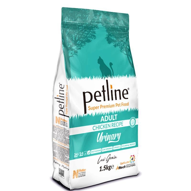 Petline Urinary Tavuklu Düşük Tahıllı 1.5kg Yetişkin Kedi Maması 