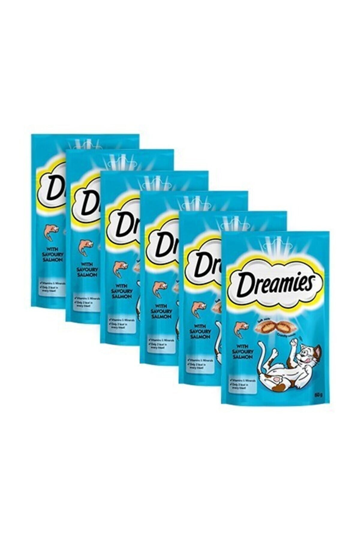 Dreamies Somonlu Kedi Ödül Bisküvisi 6 X 60 Gr