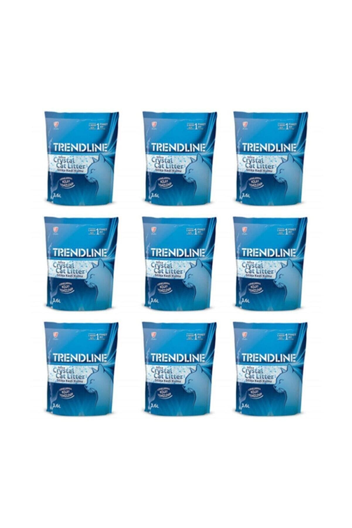 Trendline Silika Kristal 3.6 lt 9’lu Paket Kedi Kumu