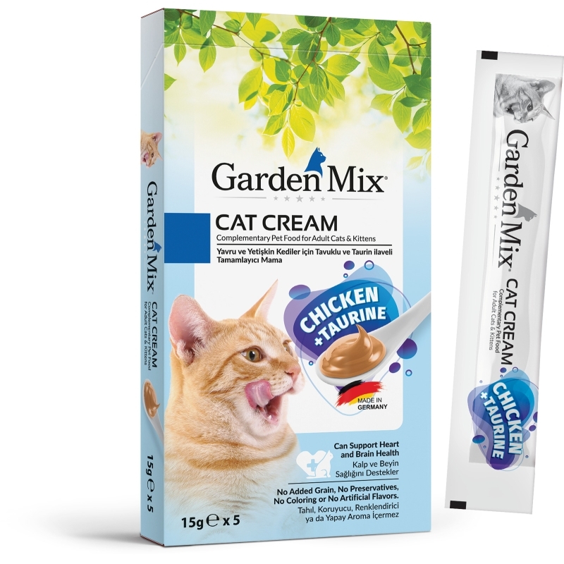 Gardenmix Tavuklu ve Taurinli 5x15 gr Kedi Kreması