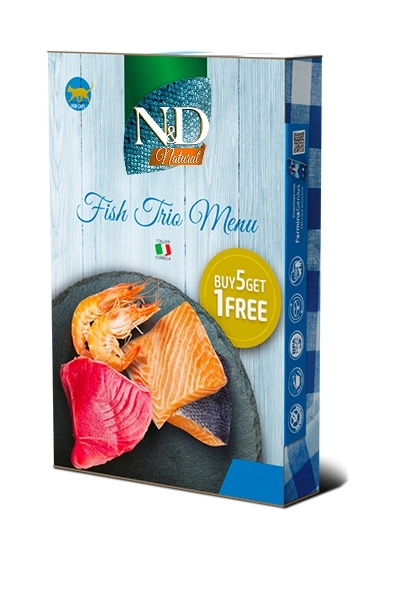 N&D Natural Fish Trio Menü Balıklı 6’lı 70 gr Yetişkin Konserve Kedi Maması