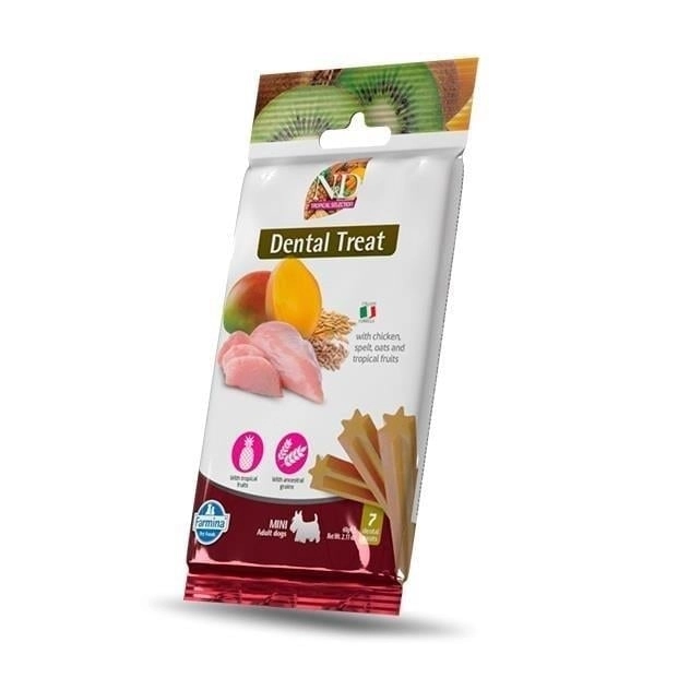 N&D Treat Dental Tropikal Tavuklu Küçük Irk Köpek Ödülü 60gr (7 Adet)