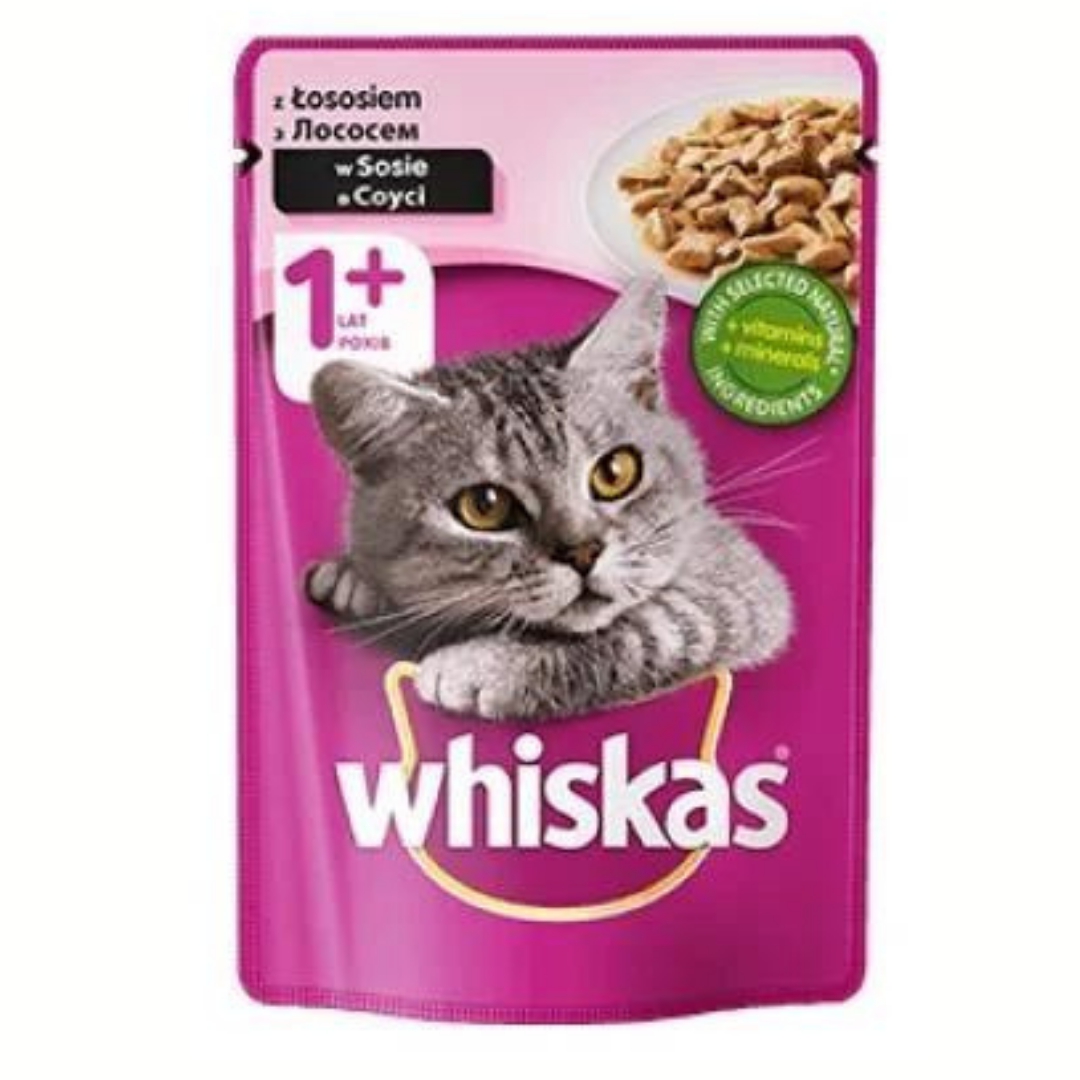 Whiskas Gravy Soslu Somonlu 85 gr Yetişkin Kedi Yaş Maması