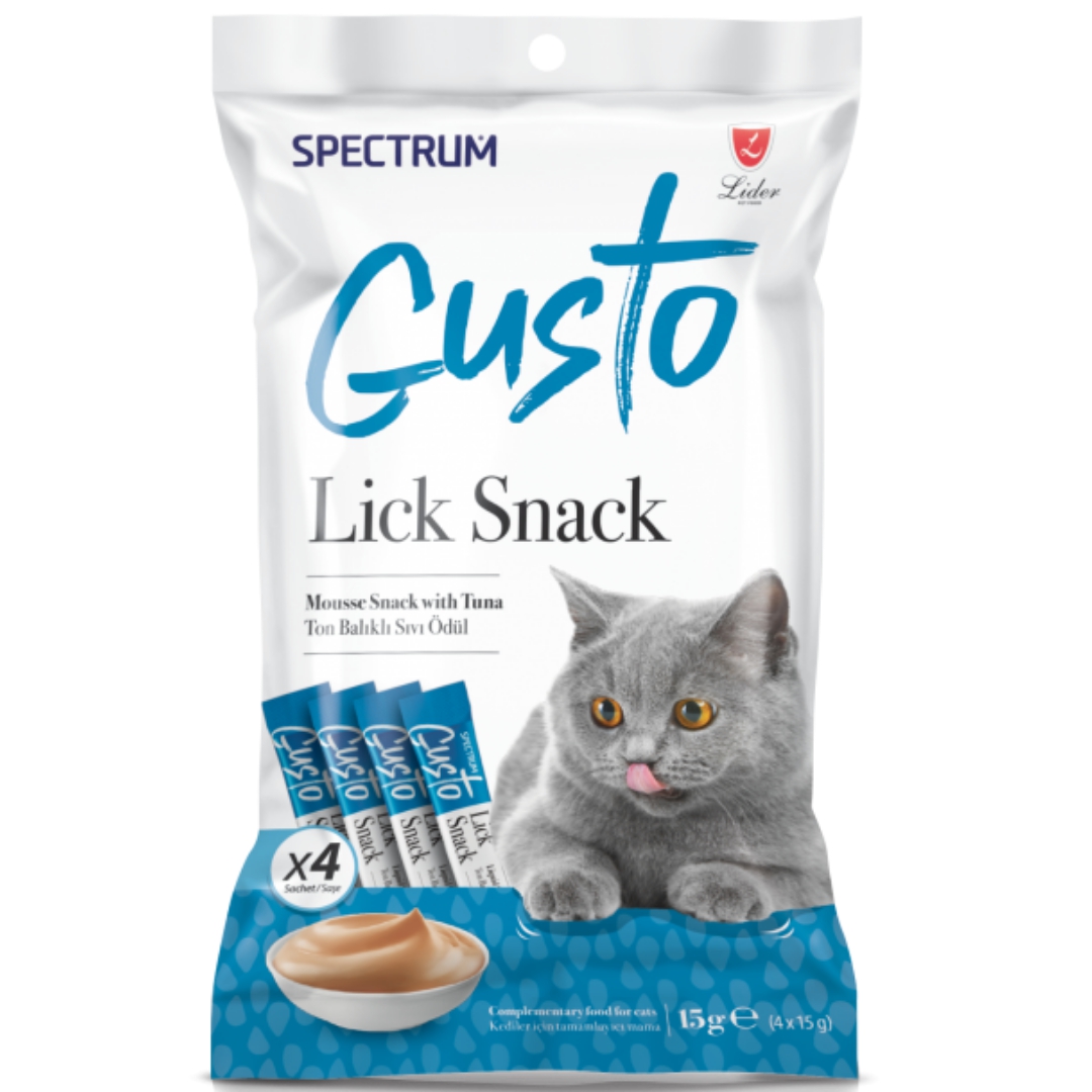 Spectrum Gusto Ton Balıklı Sıvı Kedi Ödül Maması 15gr (4’lü)