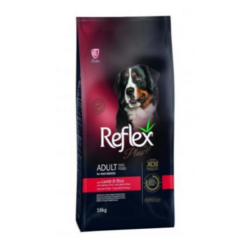 Reflex Plus Maxi Breeds Kuzu Etli ve Pirinçli Köpek Masması 18 kg