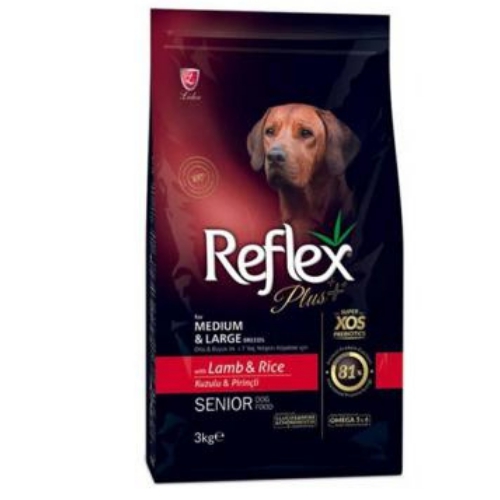  Reflex Plus Adult Senior Dog Kuzulu Ileri Yaş Köpek Maması 3 Kg