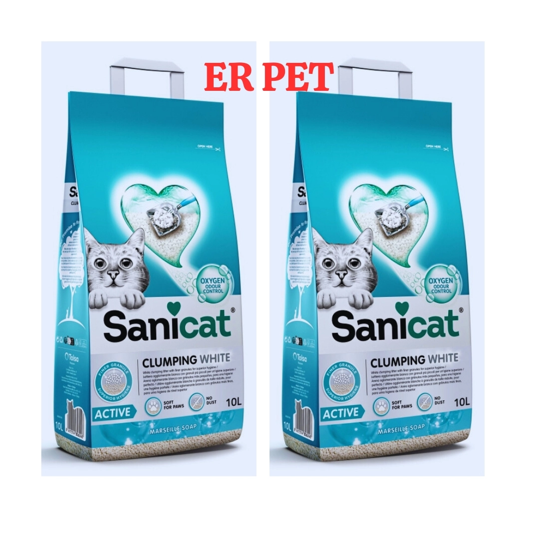 Sanicat Active Marsilya Sabunu Kokulu 10 lt 2’li Bentonit Kedi Kumu