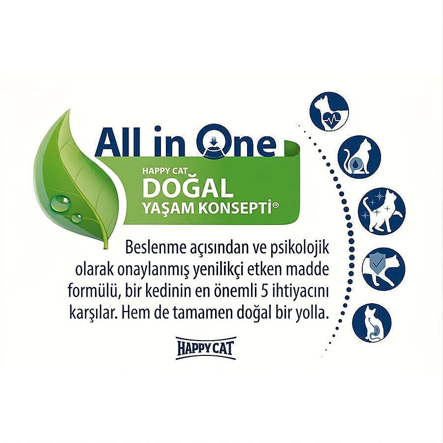 Happy Cat Atlantic Lachs Somonlu Kısırlaştırılmış Kedi Maması 10 kg
