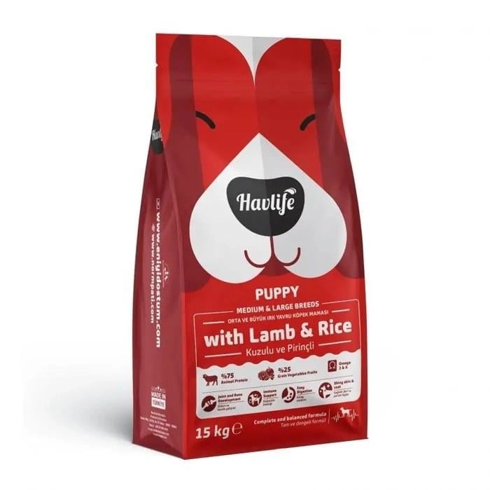 Havlife Kuzulu ve Pirinçli Orta Büyük Irk 3 kg Yetişkin Köpek Maması