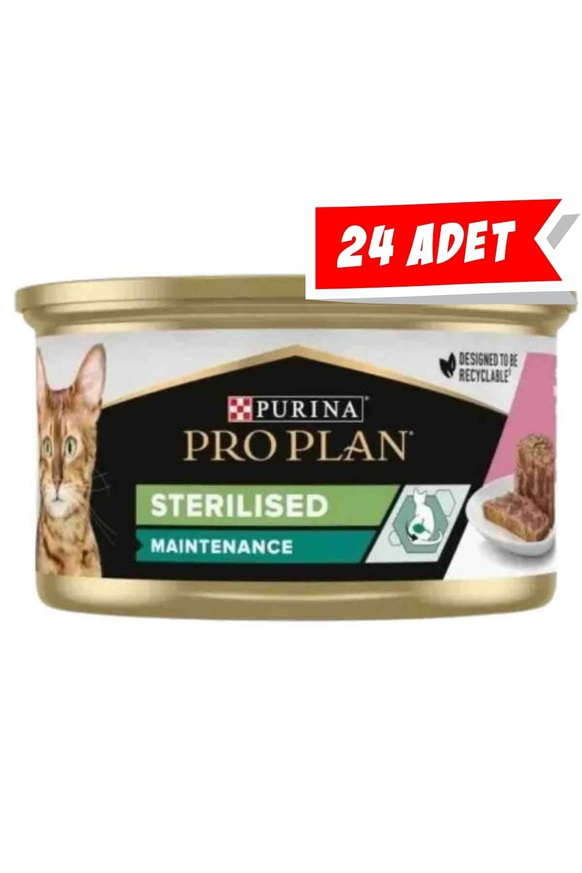 Pro Plan Sterilised Ton Balıklı ve Somonlu 85 gr 24’lü Kısırlaştırılmış Yetişkin Konserve Kedi Maması