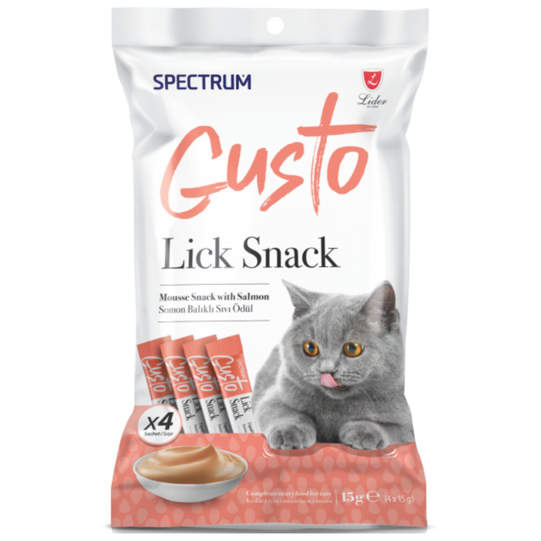 Spectrum Gusto Somonlu 15 gr 4’lü Sıvı Kedi Ödül Maması
