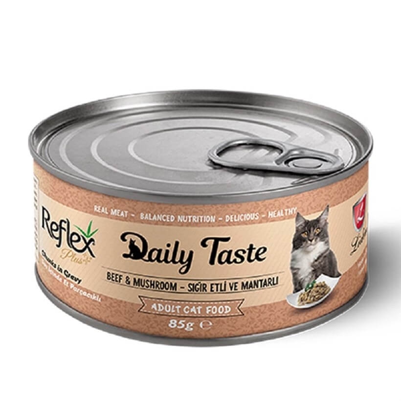 Reflex Daily Taste Sığır Etli ve Mantarlı Kedi Konservesi 85gr