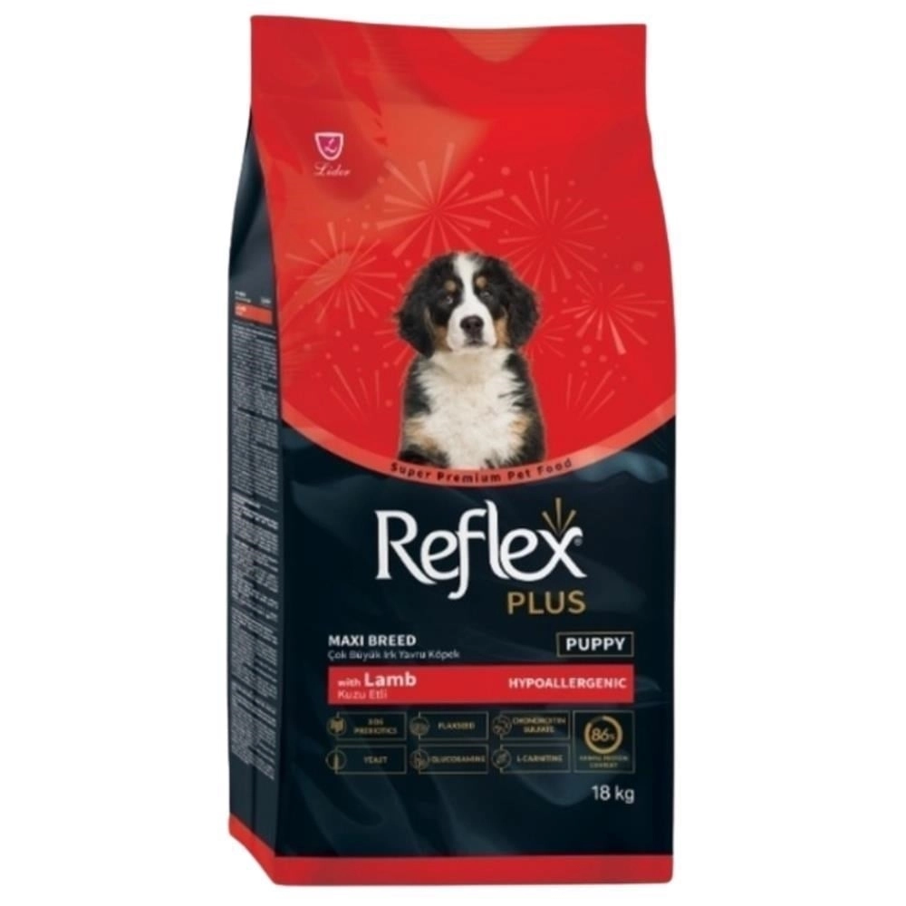 Reflex Plus Junior Kuzu Etli ve Pirinçli 18 kg Büyük Irk Yavru Köpek Maması