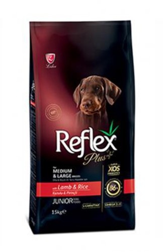 Reflex Plus Orta ve Büyük Irk Kuzu Etli 15 kg Yavru Köpek Maması