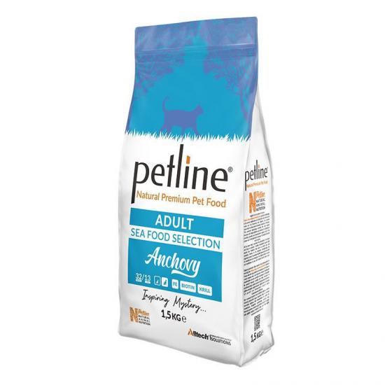 Petline Anchovy Hamsili Düşük Tahıllı 1.5kg Yetişkin Kedi Maması 