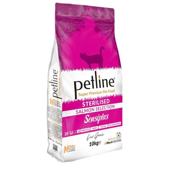 Petline Sensiplus Somonlu Düşük Tahıllı 10kg Kısırlaştırılmış Kedi Maması 