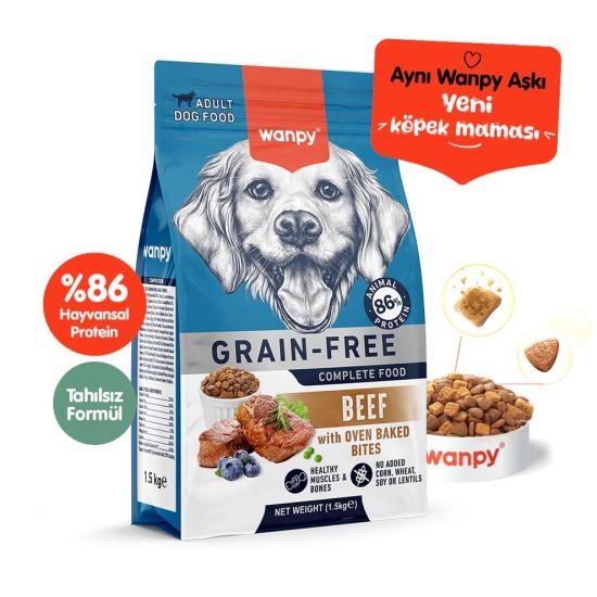 Wanpy Sığır Etli 1.5 kg Yetişkin Köpek Maması