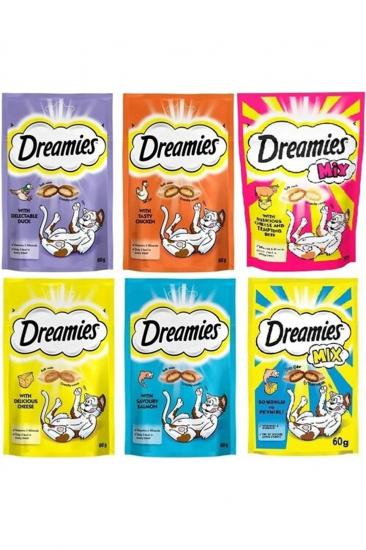  Dreamies Karışık 6’lı 60 gr Avantaj Paket Kedi Ödül Maması