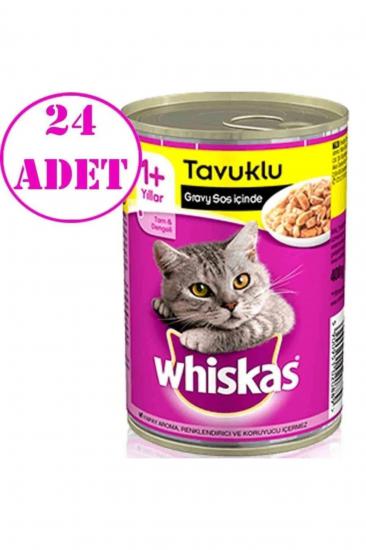 Whiskas Tavuklu 400 gr 24’lü Yetişkin Kedi Konservesi