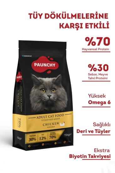 Paunchy Tavuklu Yetişkin Kedi Maması 15 Kg