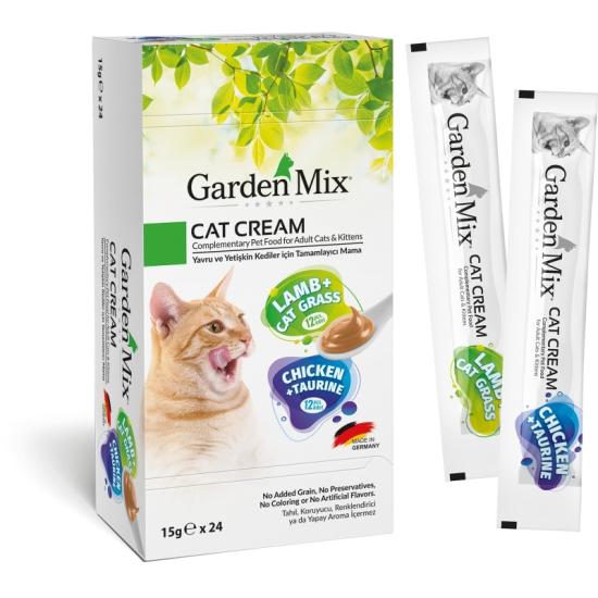 Gardenmix Tavuklu ve Kuzu Etli 24x15 gr Kedi Kreması