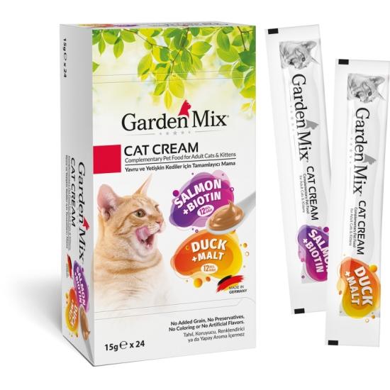 Gardenmix Somonlu ve Ördekli 24x15 gr Kedi Kreması