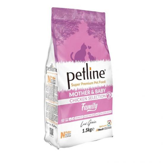Petline Family Mother & Baby Tavuklu Düşük Tahıllı 1,5kg Yavru Kedi Mamas