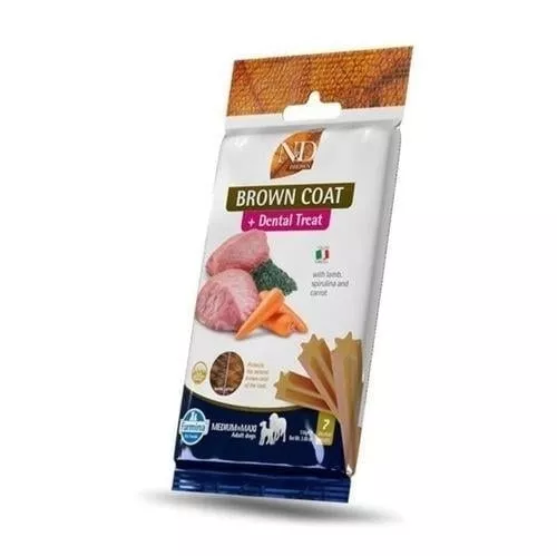 N&D Treat Dental Brown Kuzu Havuç Patates ve Spirulina Orta ve Büyük Irk Köpek Ödülü 100gr (7 Adet)