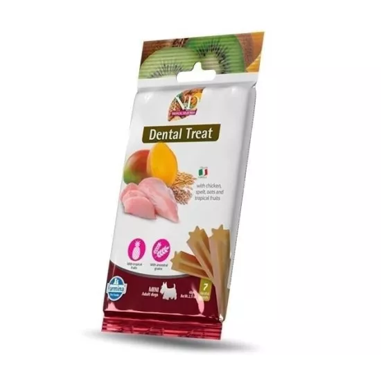 N&D Treat Dental Tropikal Tavuklu Küçük Irk Köpek Ödülü 60gr (7 Adet)