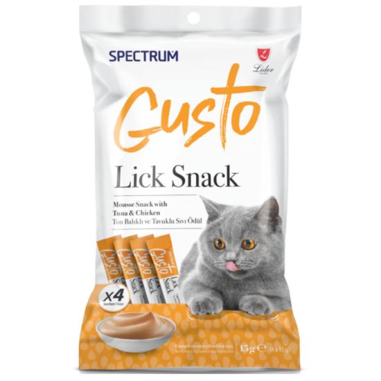  Spectrum Gusto Ton Balıklı ve Tavuklu Sıvı Kedi Ödül Maması 15gr (4’lü)