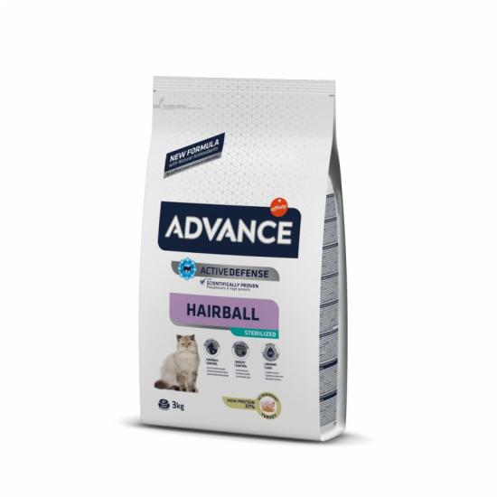 Advance Hairball Sterilised Hindili Tüy Yumağı Önleyici 3 kg Yetişkin Kuru Kedi Maması