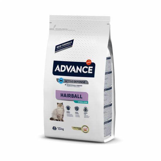 Advance Hairball Sterilised 1.5 kg Hindili Tüy Yumağı Önleyici Yetişkin Kuru Kedi Maması