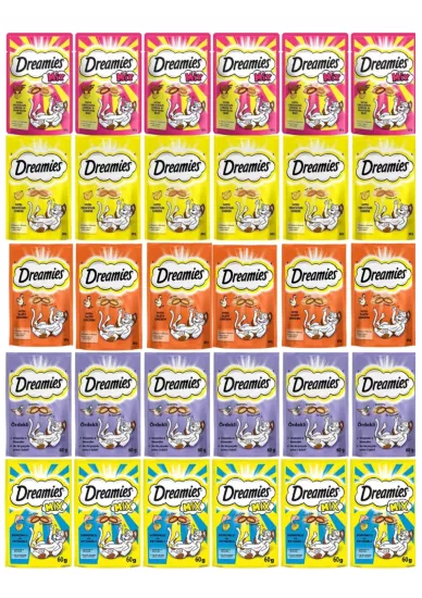 Dreamies kedi ödül maması karışık paket 60 gr x30 adet