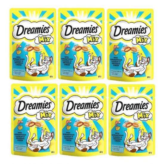 Dreamies Mix Somon Balıklı Ve Peynirli Kedi Ödülü 60 gr (6 Adet)