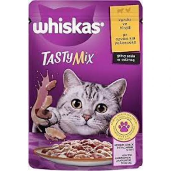 Whiskas Tasty Mix Kuzulu ve Hindili 85 gr Yetişkin Kedi Yaş Maması