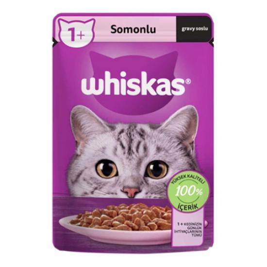 Whiskas Pouch Sos İçinde Somonlu Yetişkin Kedi Konservesi 85gr