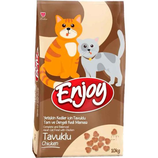 Enjoy Tavuklu Kedi Maması 10 Kg