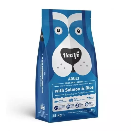Havlife Mini Irk Somonlu Yetişkin Köpek Maması 15 kg