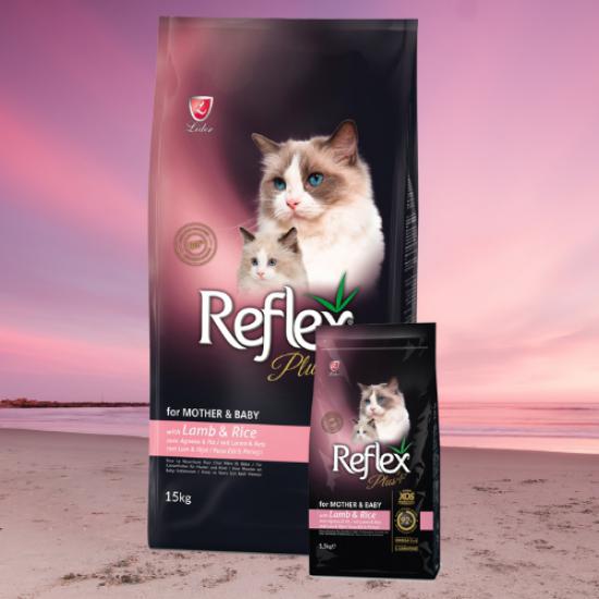 Reflex Plus Mother & Babycat Kuzu Etli Ve Pirinçli Yavru Kedi Maması 1,5 kg