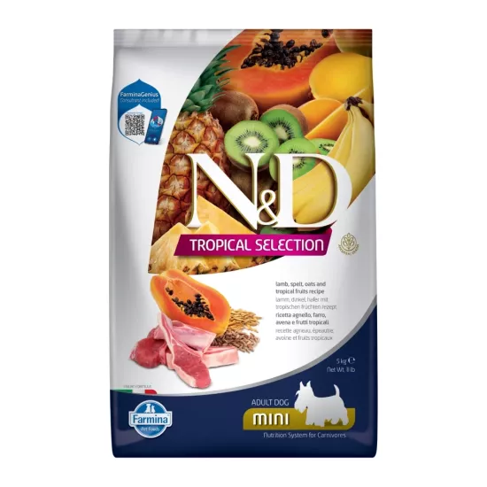  N&D Tropical Selection Kuzu Etli 5 kg Küçük Irk Yetişkin Köpek Maması