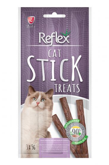 Reflex Kümes Hayvanlı Kızılcık Etli Stick Kedi Ödül Çubuğu 3*5 Gr