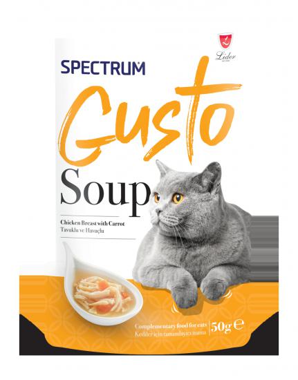 Spectrum Gusto Soup Tavuklu ve Havuçlu50 Gr Kedi Çorbası 