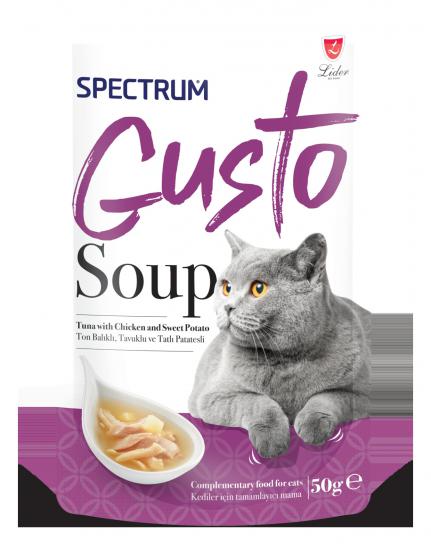 Spectrum Gusto Ton Balıklı Tavuklu ve Tatlı Patatesli Kedi Çorbası 50gr