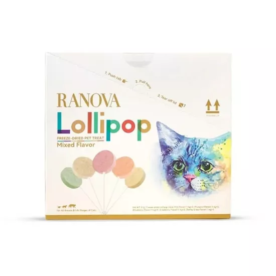 Ranova Karışık Lezzetli 15x1.4 gr Kedi Lolipopu