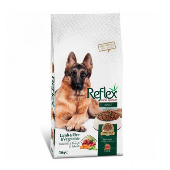 Reflex Kuzu Etli, Pirinçli Ve Sebzeli Yetişkin Köpek Maması 15 kg