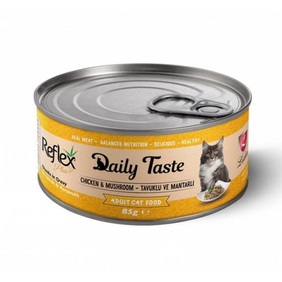Reflex Plus Daily Taste Mousse With Tavuklu ve Mantarlı Kıyılmış 85 gr Kedi Konservesi