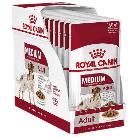 Royal Canin Medium Adult Gravy Yetiskin Kopek Yas Mamasi 140 Gr X 10 Adet