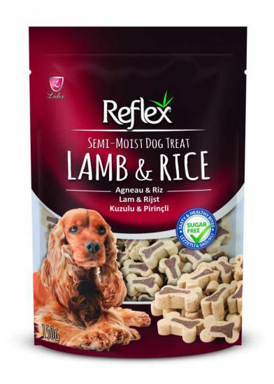 Reflex Kuzulu ve Pirinçli Yarı Yumuşak Köpek Ödül Maması 150gr