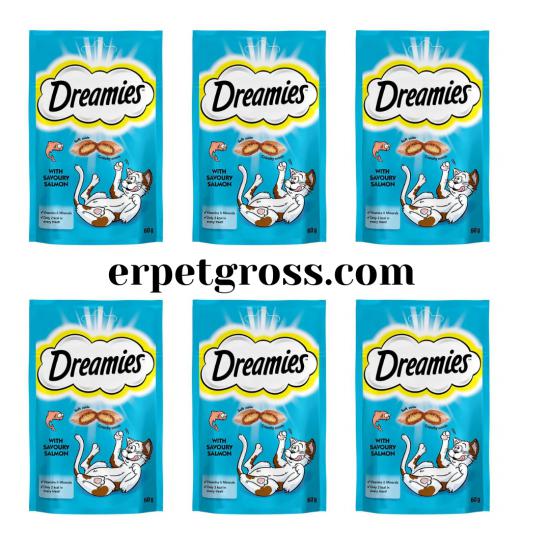 Dreamies Somonlu Kedi Ödül Bisküvisi 6 X 60 Gr